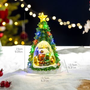 Green Christmas Tree Music Box